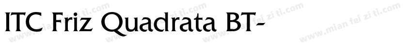 ITC Friz Quadrata BT字体转换